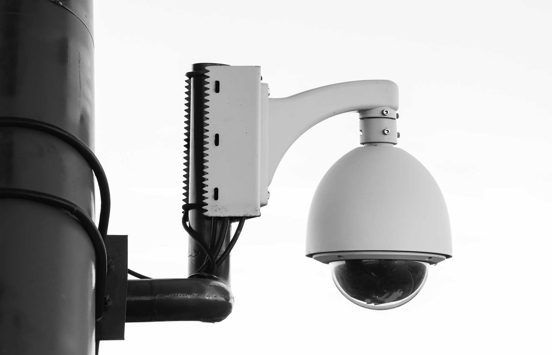 Professional CCTV security camera installed for business premises monitoring